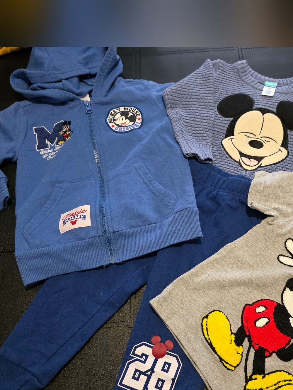 Disney Mickey Mouse Kids Blue & Gray Shirt Set